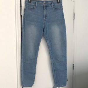 LOFT high rise skinny ankle jean